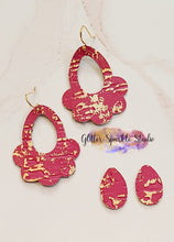 Load image into Gallery viewer, Pair of Petite Frilly Floral Drops Earring Steel Rule Die