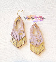 Load image into Gallery viewer, Crissabelle Peep Hole Double Layer Tiered Fringed Earring or Pendant Steel Rule Combo Die