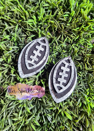 2.5 inch Triple Layer Football Earring or Pendant Steel Rule Combo Die