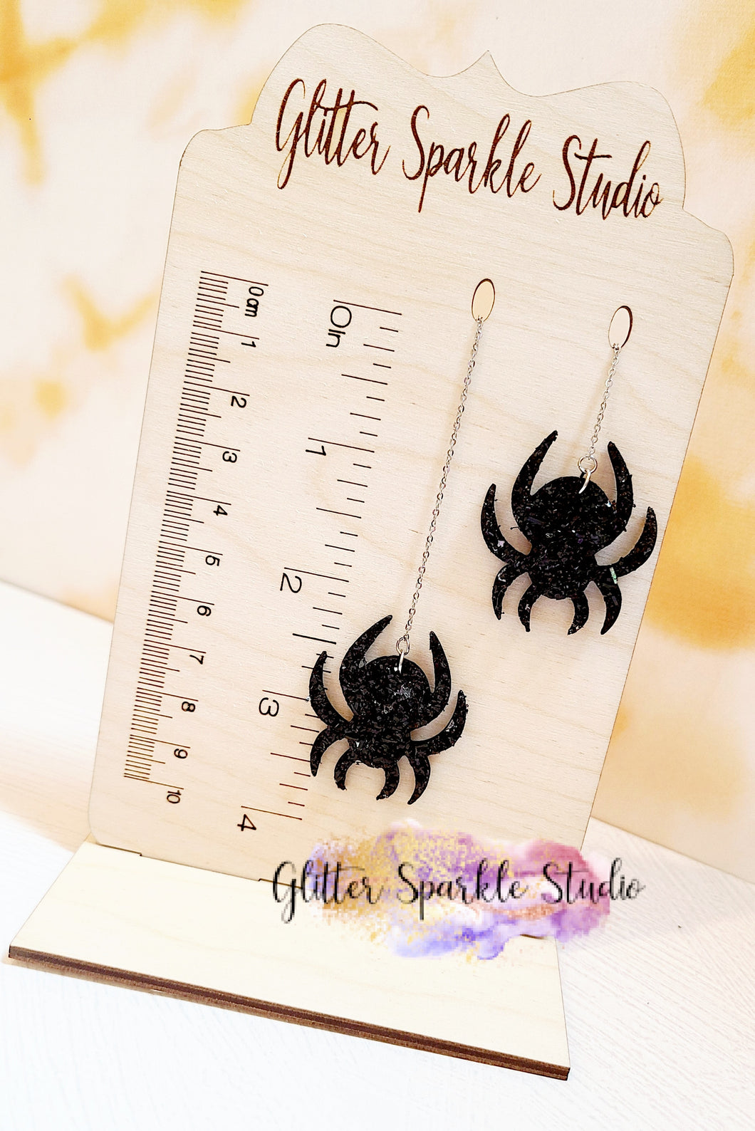 Pair of Petite 1.5 inch Spider on a String Earring or Pendant Steel Rule Die