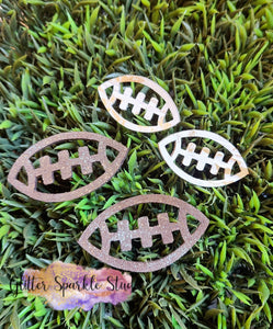 Two Pairs of 1.75 -2.25 Football Detail Toppers for Earrings Steel Rule Die