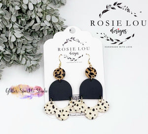Pair or Petite 2 inch Sweet Pea Petal Scallop Dangle Earring Steel Rule Die