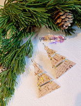 Load image into Gallery viewer, Pair of 2.1 inch Mod Christmas Tree Petite Dangle Earring Steel Rule Die