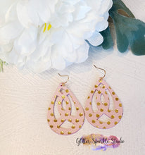 Load image into Gallery viewer, Pair of Awareness Ribbon Teardrops Earring or Pendant Steel Rule Die