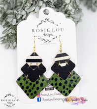 Load image into Gallery viewer, Pair of Chevron Stacker Dangle Earring Steel Rule Die