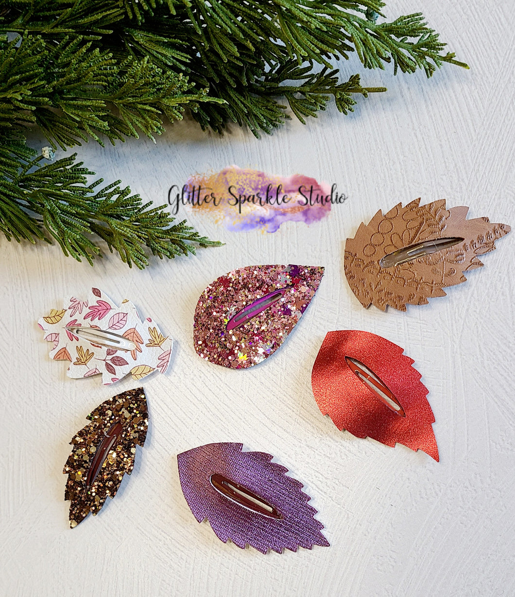 7 piece Falling Leaves Shaped Snap Clip multi cut Steel Rule Die