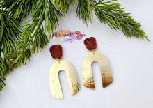 Load image into Gallery viewer, Two sizes of Slimmer Double Angled Arch drops Steel Rule earring or pendant Die