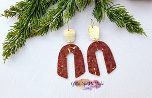 Two sizes of Slimmer Double Angled Arch drops Steel Rule earring or pendant Die