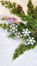 Load image into Gallery viewer, Four Petite 1.5 inch Delicate Snowflakes for Earrings or snap clip and bow appliques Steel Rule Die