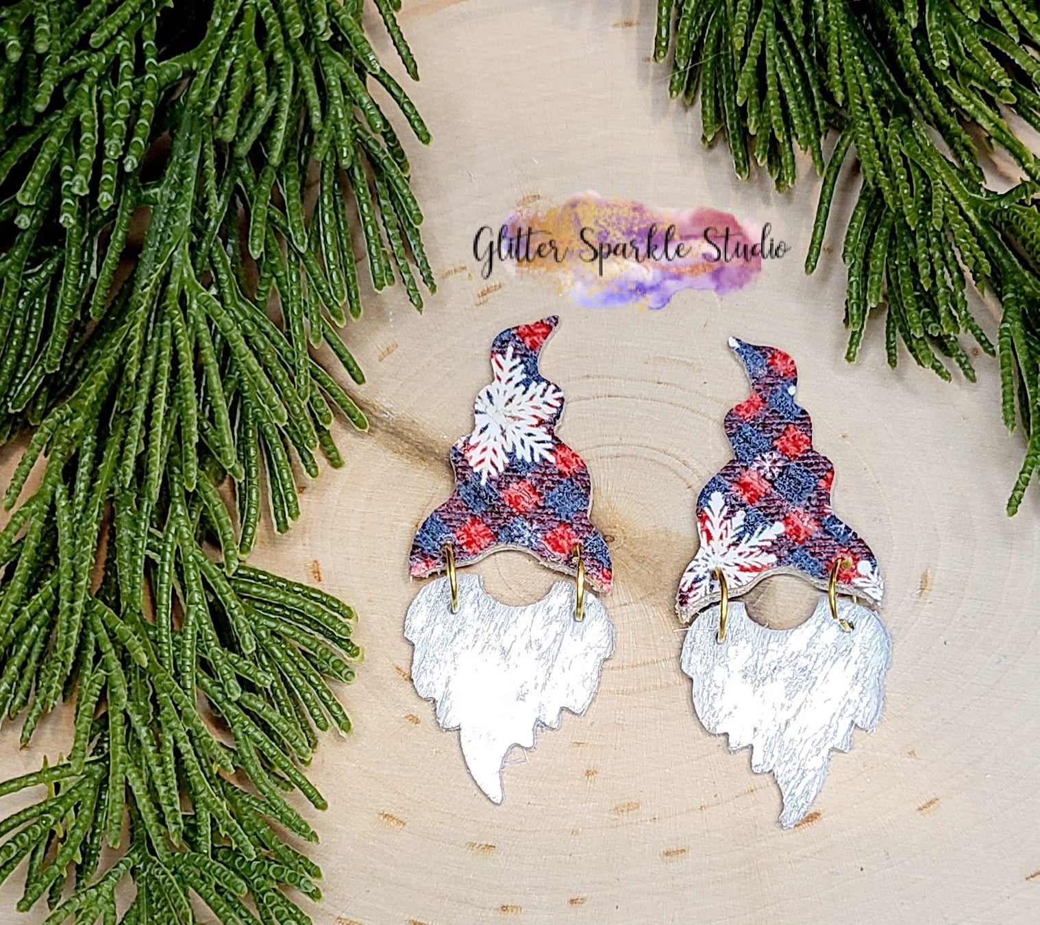 Mirrored Pair of inch Petite Gnome Hat and Beard Christmas