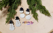 Load image into Gallery viewer, Petite Two Styles of Snowmen Christmas Snow Man Earrings Steel Rule Die