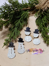 Load image into Gallery viewer, Petite Two Styles of Snowmen Christmas Snow Man Earrings Steel Rule Die
