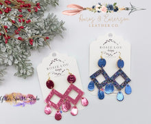 Load image into Gallery viewer, Pair of Hip to be Square Dangle Earring Steel Rule Die