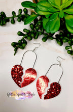 Load image into Gallery viewer, Broken Heart Steel Rule Die for petite earring or appliques