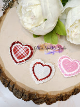 Load image into Gallery viewer, Fancy Candy Hearts Scalloped &amp; Heart Shaped Snap Clip multi cut Steel Rule Die