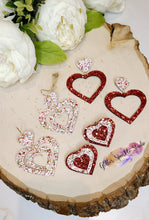 Load image into Gallery viewer, 5 Piece Nesting Hearts multi cut Steel Rule Die for petite earring or appliques