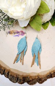 Fabulous Fringed Feathers with Tail Spikes Earring or Pendant Steel Rule Combo Die