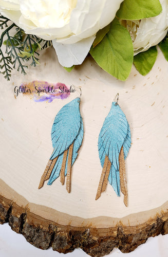 Fabulous Fringed Feathers with Tail Spikes Earring or Pendant Steel Rule Combo Die