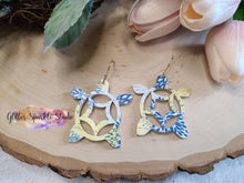 Load image into Gallery viewer, Pair of Tribal Turtle Earrings or Pendant Steel Rule Die