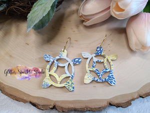 Pair of Tribal Turtle Earrings or Pendant Steel Rule Die