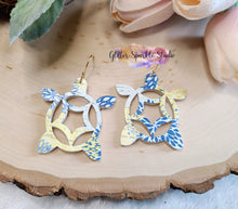 Load image into Gallery viewer, Pair of Tribal Turtle Earrings or Pendant Steel Rule Die