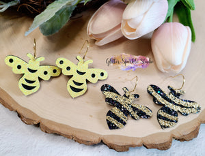 Pair of Fancy Bee layered Earring Steel Rule Die