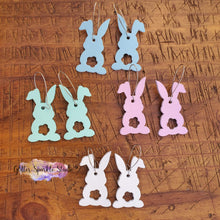 Load image into Gallery viewer, Pair of Petite Floppy Ear Bunny Steel Rule Die for appliques