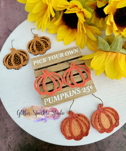 Mirrored Pair of Double Layer Pumpkin Swirl Earrings Steel Rule Die