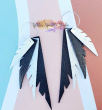 Load image into Gallery viewer, 6 Piece Jagged Feathers for Layering Earring or Pendant Steel Rule Combo Die