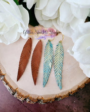 Load image into Gallery viewer, Pair of Mirrored Super Skinny Fringed Feathers Earring or Pendant Steel Rule Combo Die