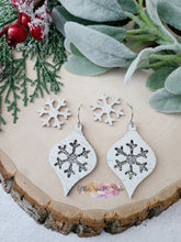 Load image into Gallery viewer, Double Layer Ornament with Snowflake cutout Earrings Steel Rule Die