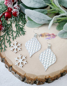 Double Layer Ornament with Snowflake cutout Earrings Steel Rule Die