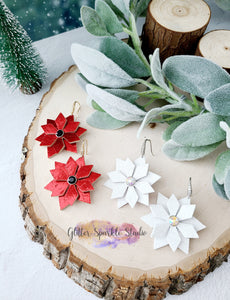 Poinsettia or Snowflakes Layered flower Earring Steel Rule Die