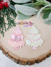 Load image into Gallery viewer, Tiered Layered Fancy Flocked Tree Applique or Snap Clip multi cut Steel Rule Die
