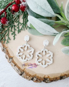 Double Layer Snowflake cutout Earrings Steel Rule Die