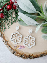 Load image into Gallery viewer, Double Layer Snowflake cutout Earrings Steel Rule Die