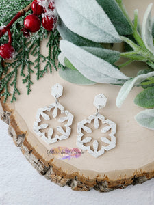 Double Layer Snowflake cutout Earrings Steel Rule Die