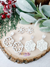 Load image into Gallery viewer, Double Layer Snowflake cutout Earrings Steel Rule Die
