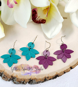 Crease Pad Required - Tiny 1.36 inch Pair of Blossom Dangle Xtra Strong Embossing Dangle Petite Earring Steel Rule Die