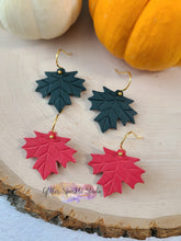Load image into Gallery viewer, Crease Pad Required - tiny 1 inch detailed maple leaf Dangle Xtra Strong Embossing Dangle Petite Earring Steel Rule Die