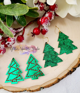 2 inch Stitcher Tinsel Tree Earring or applique Steel Rule Die