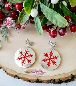 1.8 inch Stitcher Fancy Snowflake Ball Ornament Earring or applique Steel Rule Die