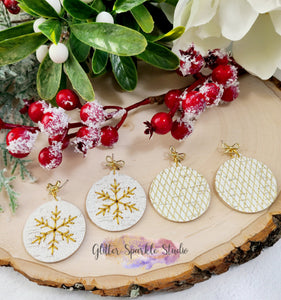 1.8 inch Stitcher Fancy Snowflake Ball Ornament Earring or applique Steel Rule Die