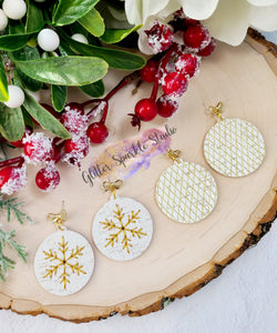 1.8 inch Stitcher Fancy Snowflake Ball Ornament Earring or applique Steel Rule Die