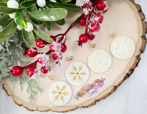1.8 inch Stitcher Fancy Snowflake Ball Ornament Earring or applique Steel Rule Die