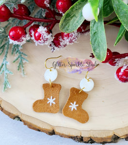 1-1.5 inch Stitcher Basic Snugg Snowflake Boot Earring or applique Steel Rule Die