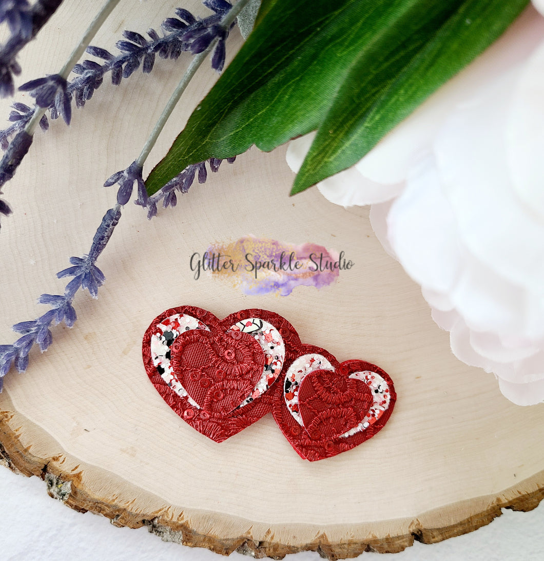 3-D Layered Hearts Snap Clip multi cut Steel Rule Die