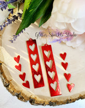 Load image into Gallery viewer, Pair of Heart bars multi cut Steel Rule Die for earrings