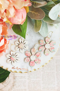 Plumeria Layered flower Earring Steel Rule Die