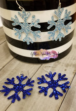 Load image into Gallery viewer, Double Layer Snowflake Teardrop Earrings Steel Rule Die